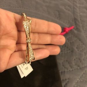 Kate Spade Rose gold pave bow bracelet.